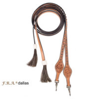Dallas Leather Western Split Reins With Clips